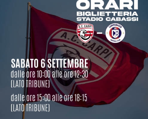 Carpi-Campobasso: il Cabassi si prepara alla festa, ecco come non perdersela