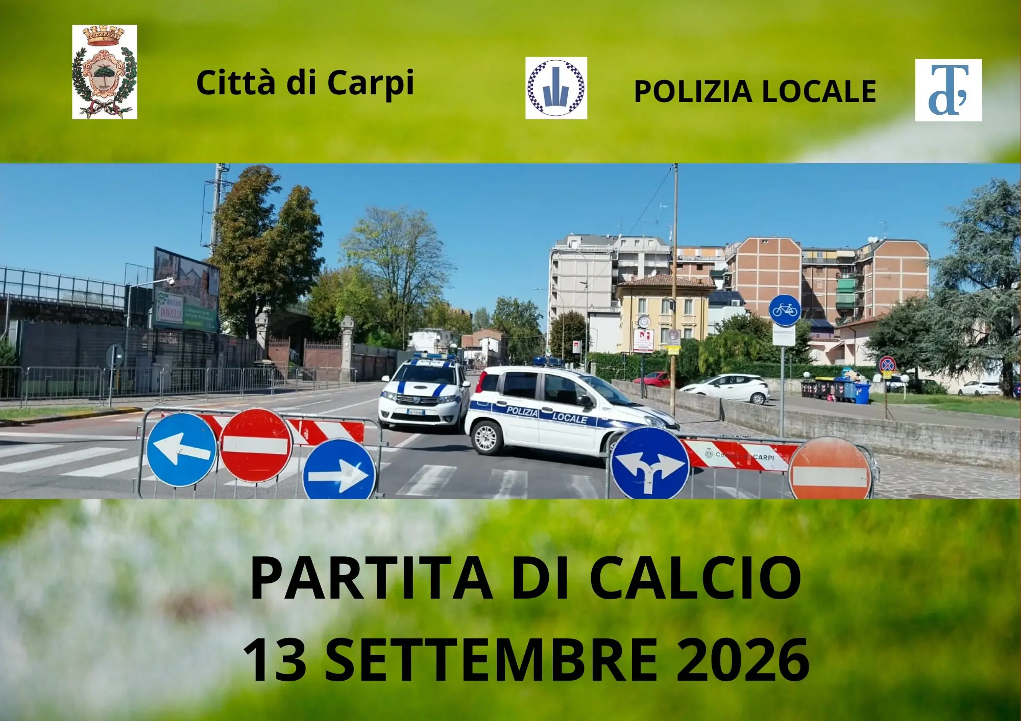 Carpi-Cittadella al Cabassi: scattano le chiusure stradali