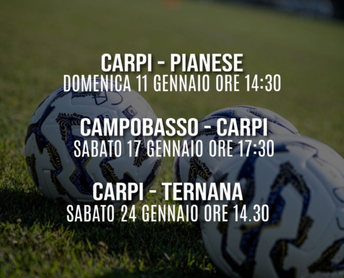 Carpi, il calendario di gennaio è servito: tre sfide da brividi