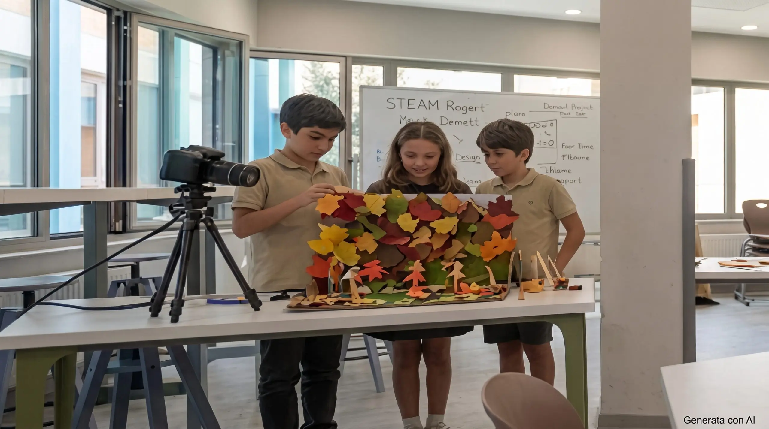 L'autunno diventa cartone animato: a Carpi i bambini girano il loro primo film con le foglie