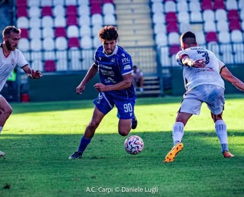 Cuore biancorosso ai rigori: il Carpi piega la Pro Vercelli di Bonera e vola avanti in Coppa Italia