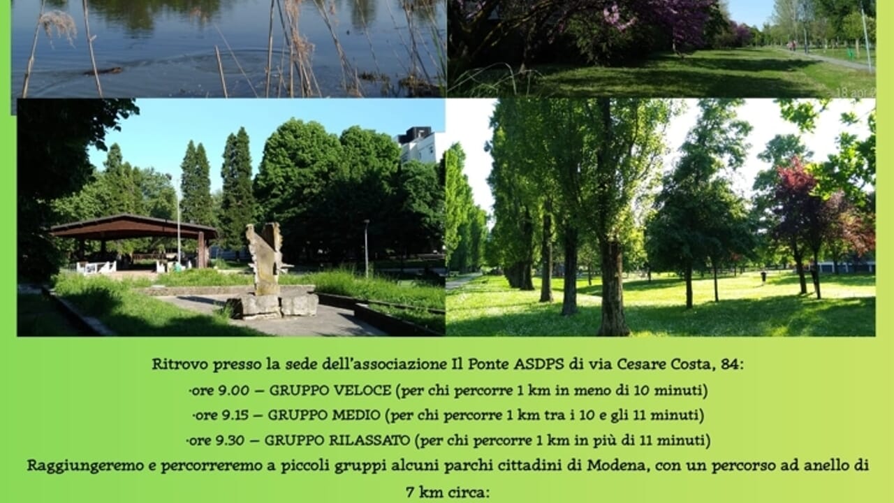 Due euro, le scarpe giuste e voglia di verde: la Camminata dei 4 Parchi torna a Modena il 24 maggio