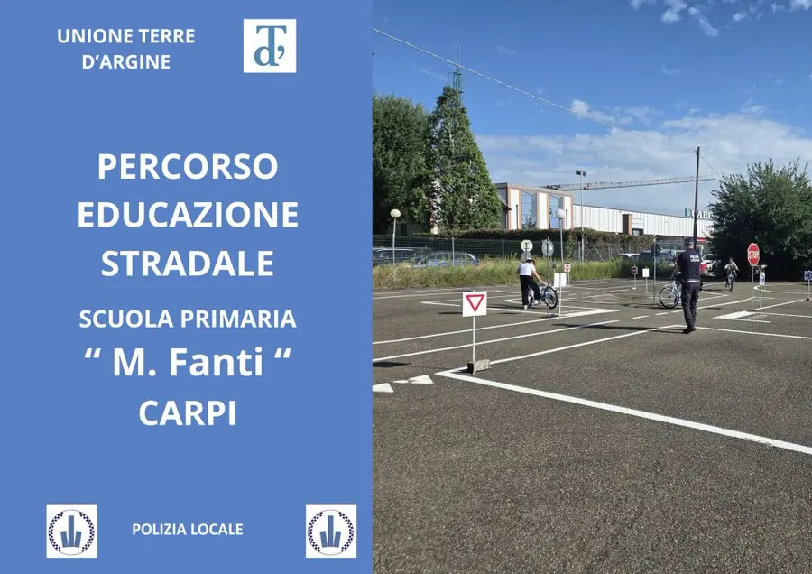 A Fossoli i bambini imparano la strada: segnaletica e bici per i piccoli cittadini di Carpi
