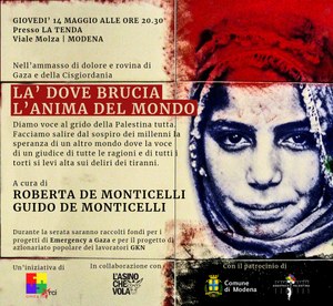 Gaza brucia, Modena ascolta: una sera alla Tenda