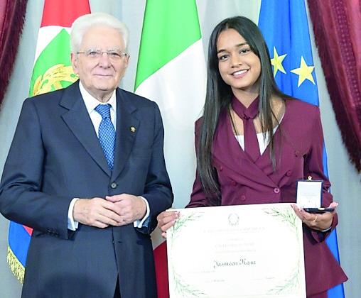 Una poesia dal liceo Fanti al Quirinale: Jasmeen Kaur, sedicenne di Fabbrico, diventa Alfiere della Repubblica