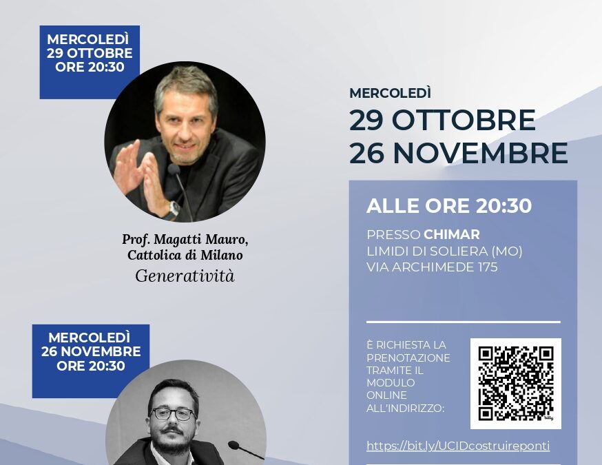 Quando i ponti si costruiscono davvero: stasera a Soliera si parte con la generatività
