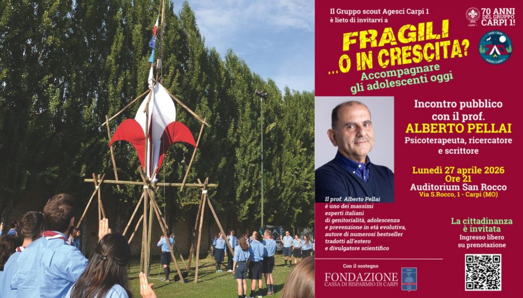 Settant'anni di scoutismo a Carpi: Pellai parla di adolescenza