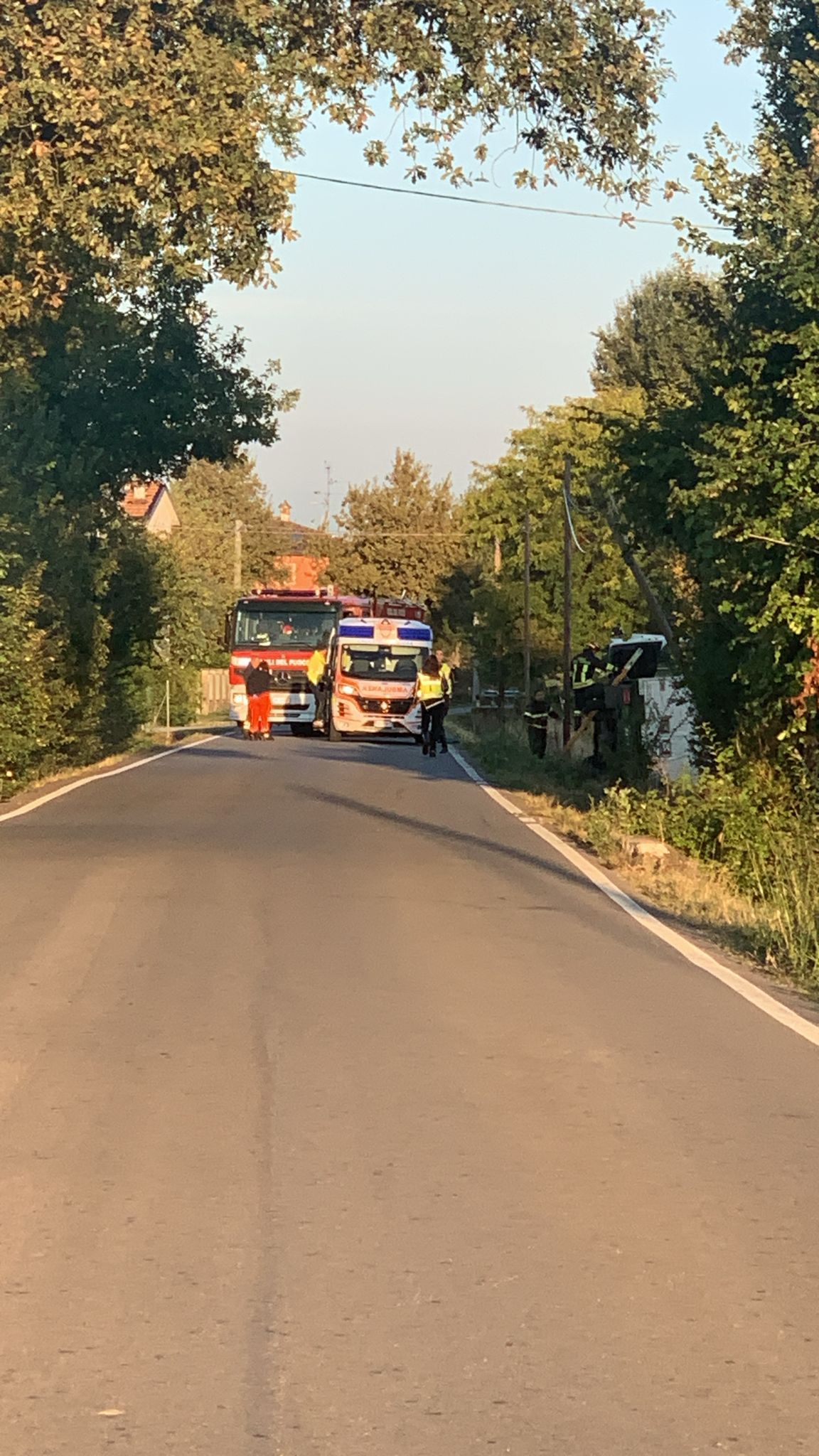 Via Morello di Mezzo chiusa per incidente stradale a Soliera