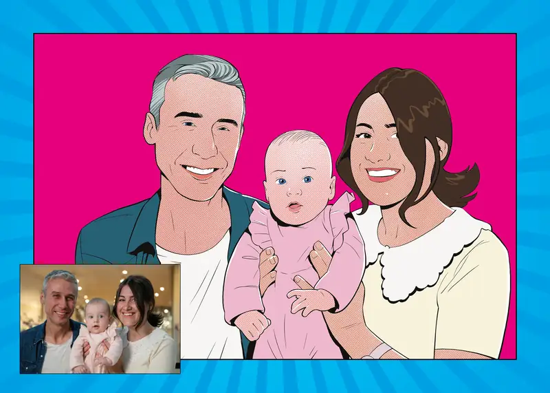 Famiglie protagoniste: al Borgogioioso le foto si trasformano in fumetti per il Calendario 2027