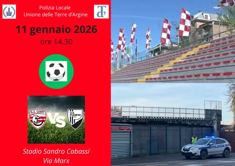 Carpi, modifiche alla viabilità per la partita AC Carpi-Pianese