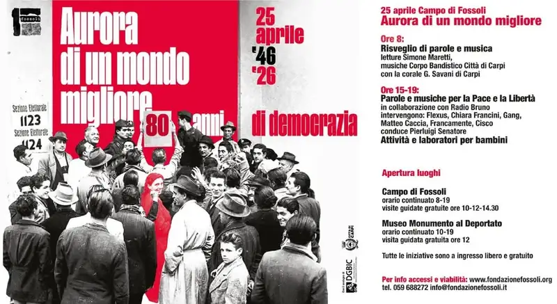 Al Campo di Fossoli una giornata di festa per la Liberazione con artisti e memoria