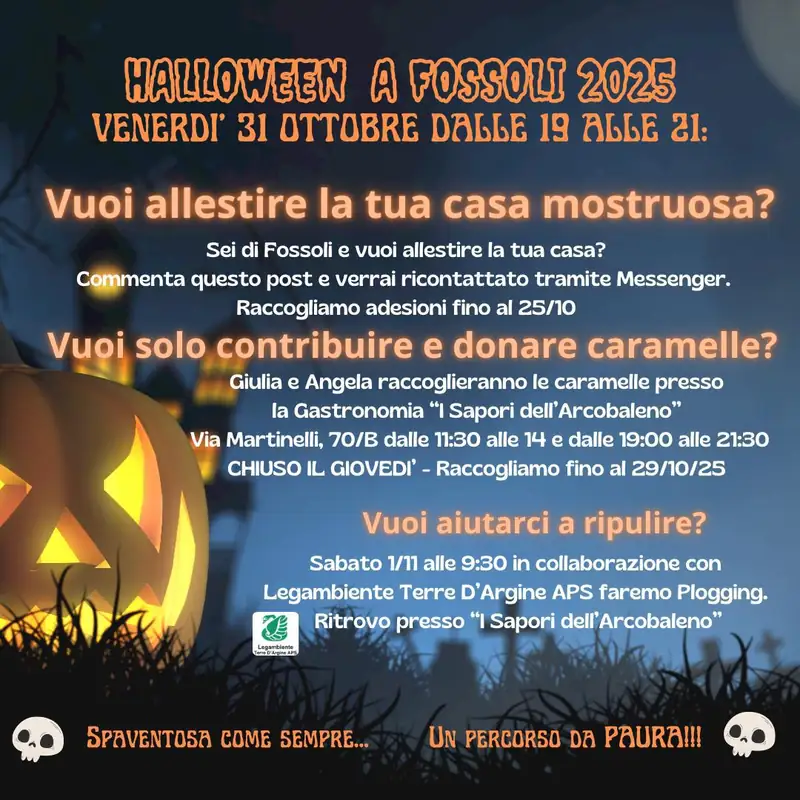 Fossoli si prepara per la notte delle streghe: caccia alle adesioni per Halloween
