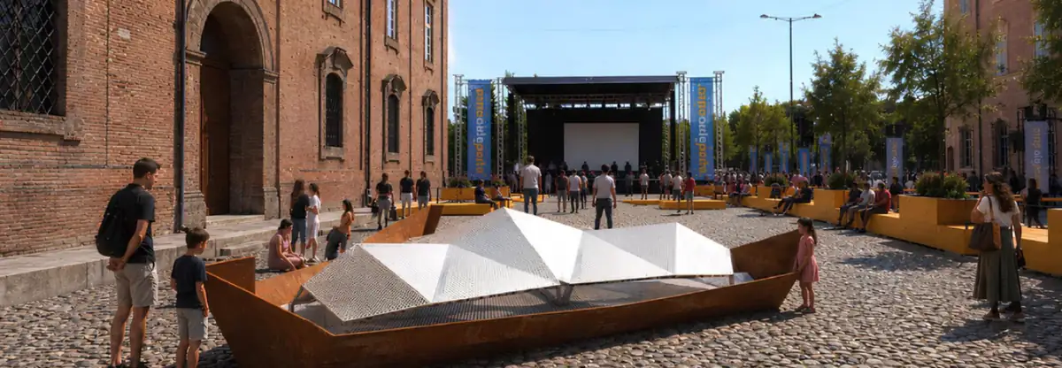 Un origami d'acciaio nel cuore di Modena: ecco la copertura che cambierà Ago