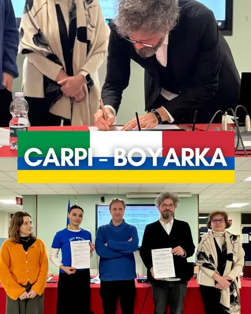 Carpi rafforza il ponte con l'Ucraina: nuovo accordo con la città di Boyarka per scambi educativi