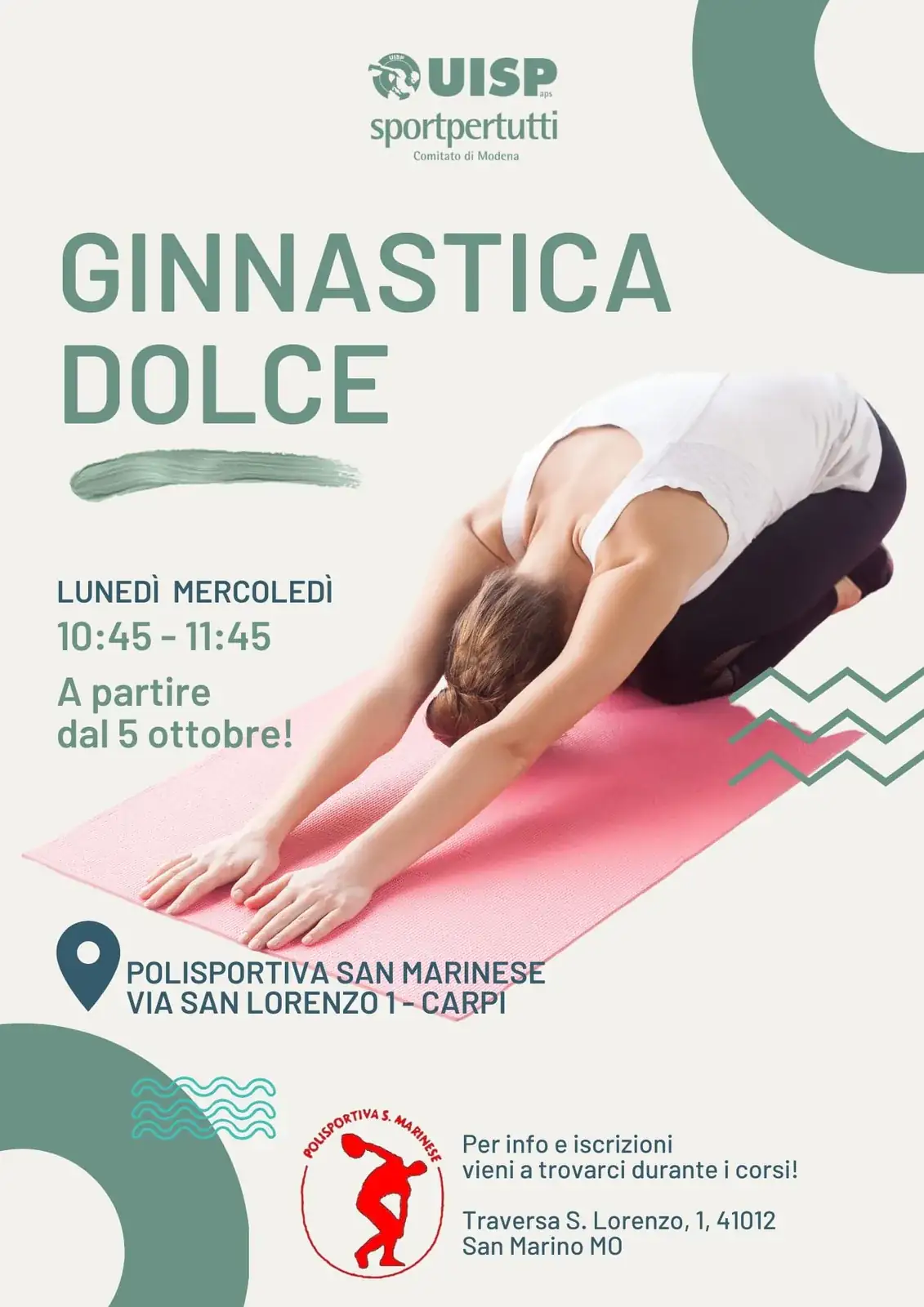 A San Marino di Carpi la ginnastica dolce apre le porte a tutte le età