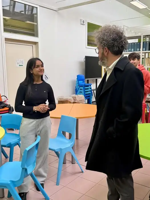 Il sindaco a scuola per incontrare l'Alfiere della Repubblica