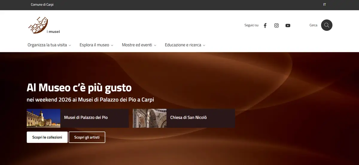 Palazzo dei Pio si racconta online: i Musei di Carpi hanno un nuovo portale digitale