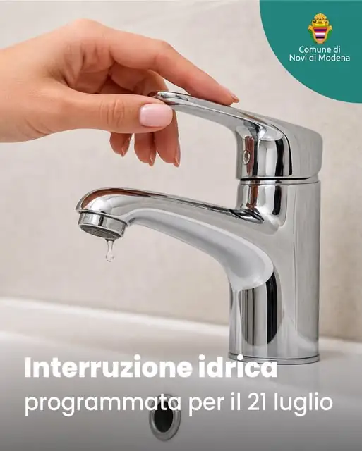 Novi di Modena, rubinetti a secco martedì 21 luglio per lavori urgenti alla Centrale Idrica