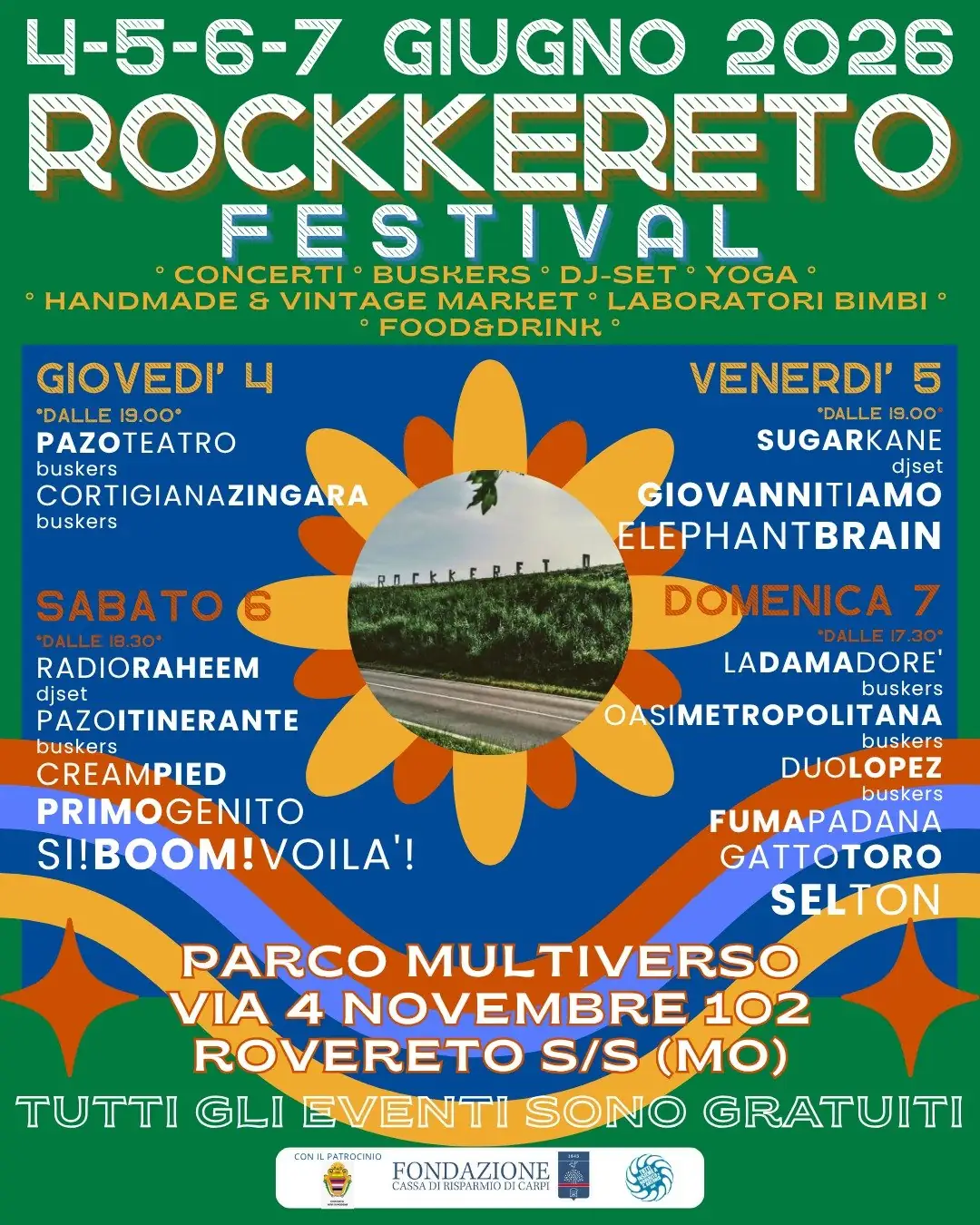Rockkereto Festival: quattro serate di musica gratuita al Parco Multiverso di Rovereto sulla Secchia