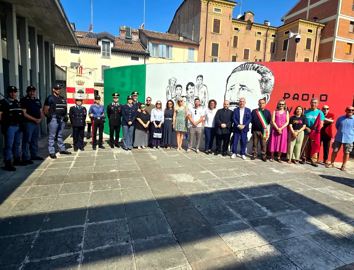 Carpi non dimentica: fiori e silenzio per Borsellino e i suoi angeli custodi