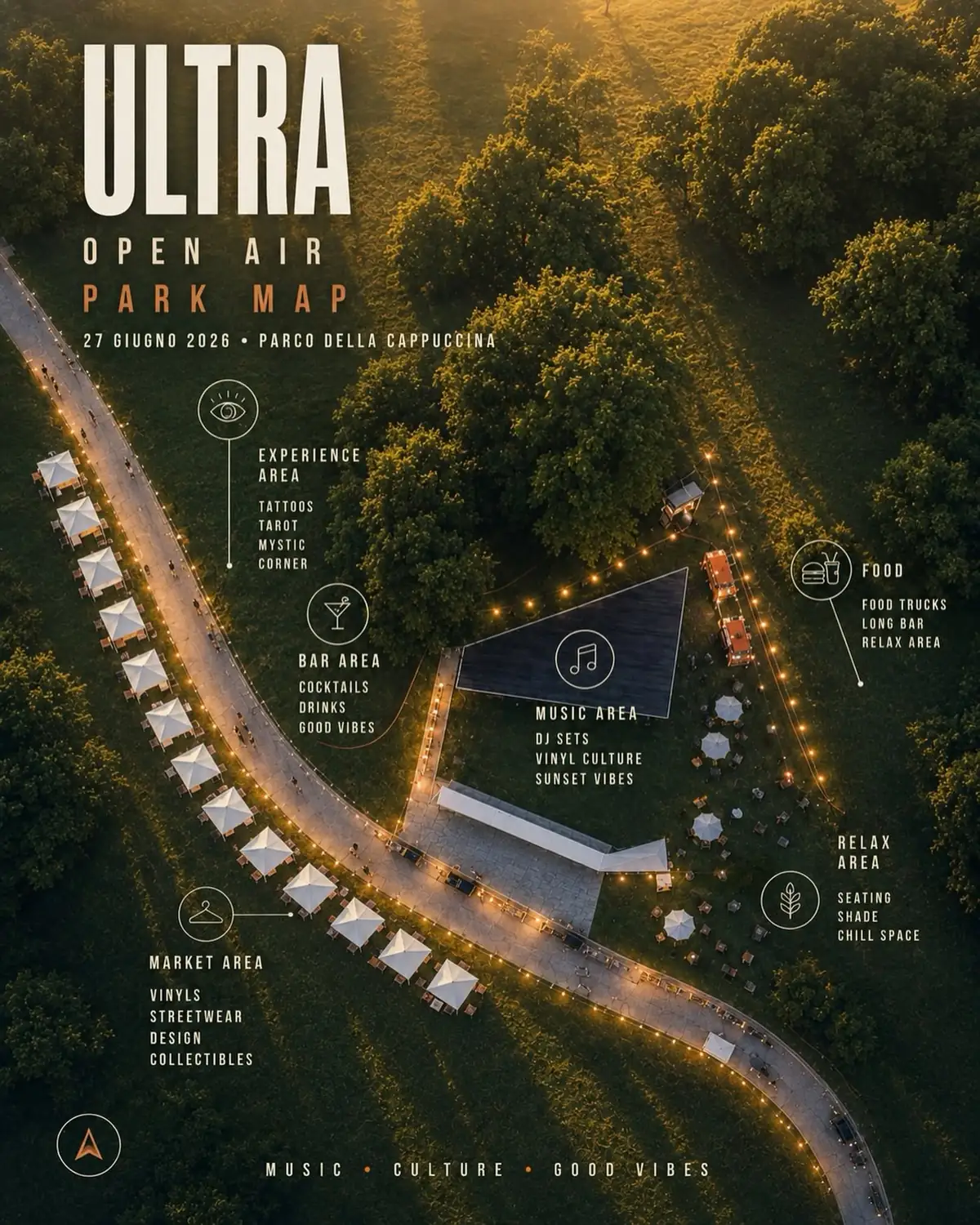 Pomeriggio d'estate al Parco della Cappuccina: arriva l'Ultra Open Air tra musica, mercato e tramonti
