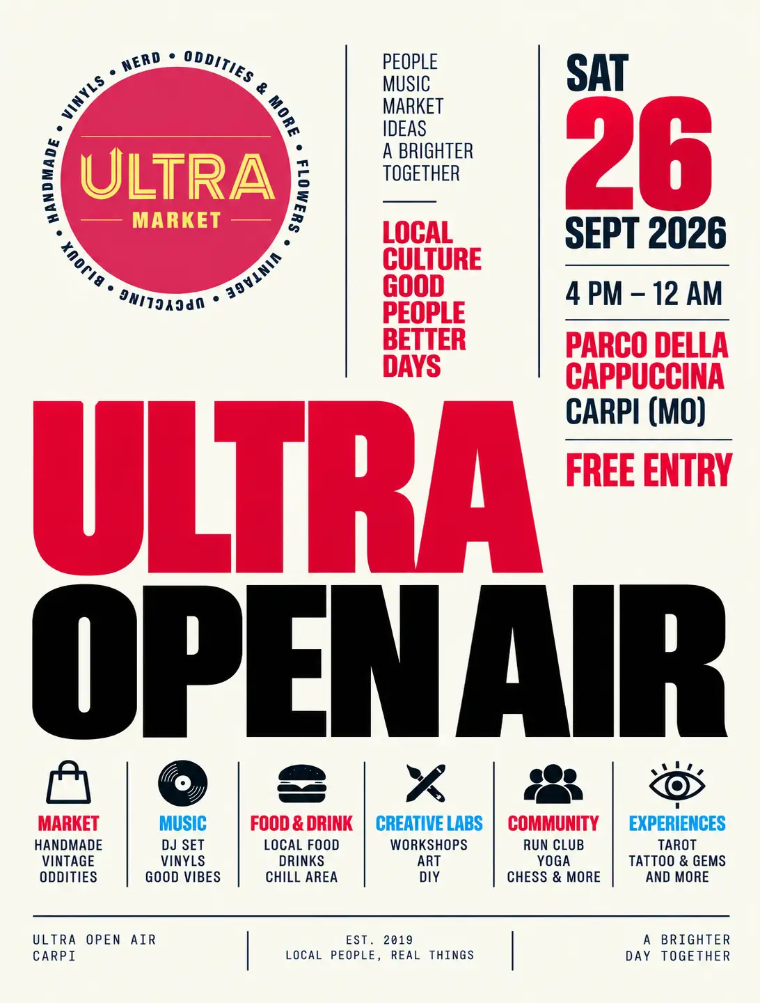 Carpi, otto ore di musica e creatività: Ultra Open Air torna alla Cappuccina
